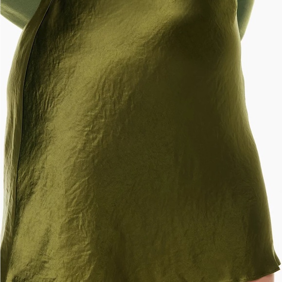NWT BABATON Slip Mini Skirt Fen Green 6 Aritzia - Picture 2 of 4